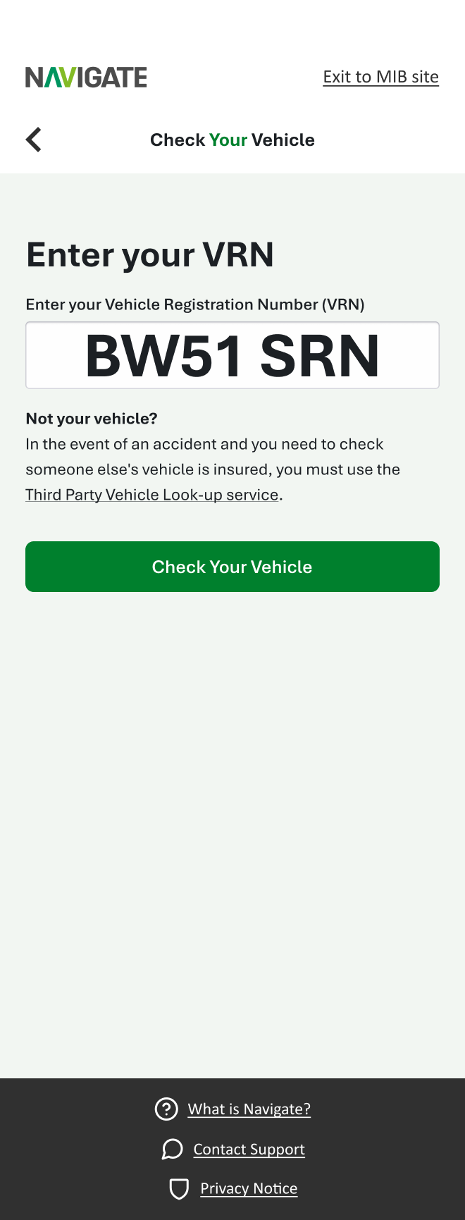 Check Your Vehicle on mobile