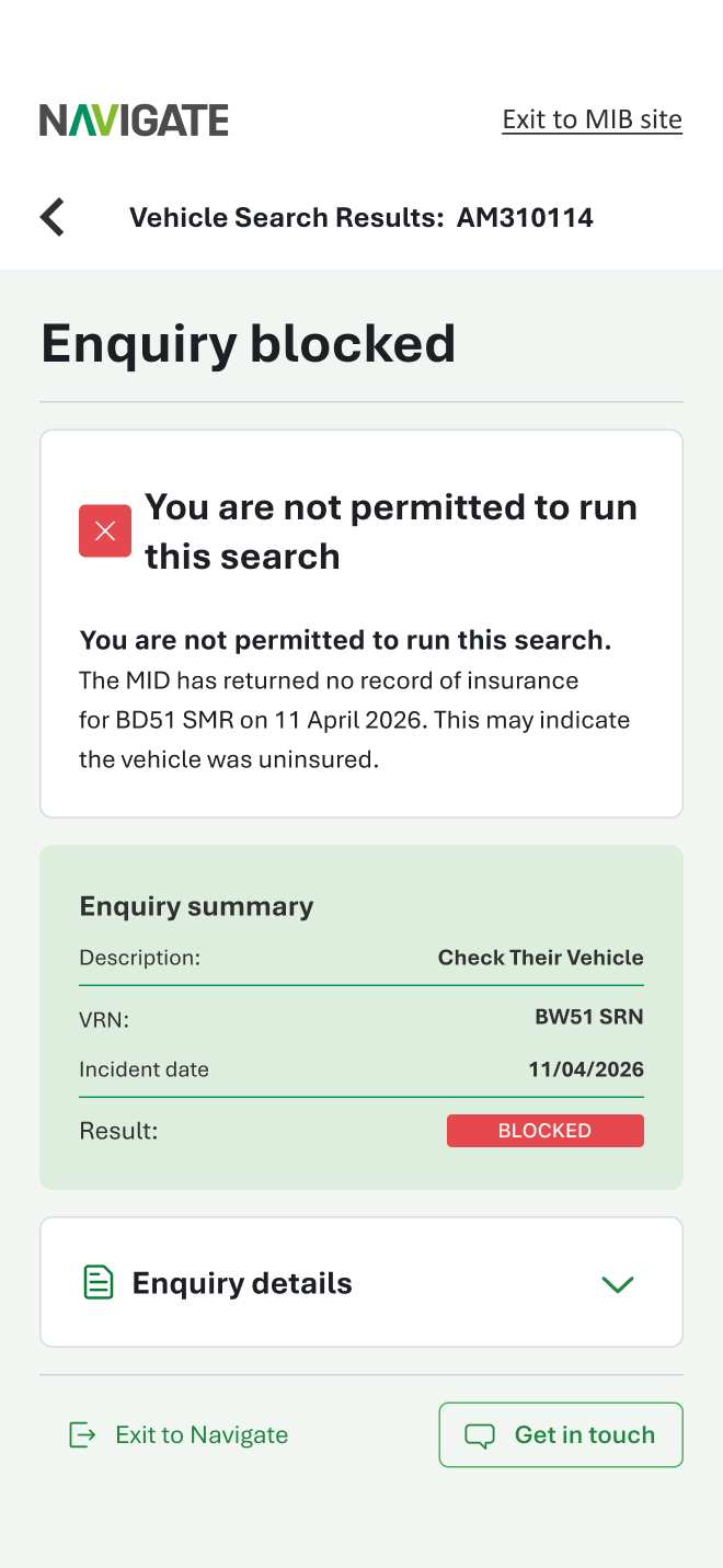 Check Their Vehicle for registered users on mobile